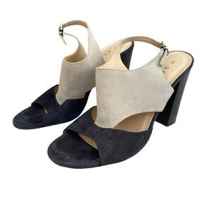 M. Gemi Suede Slingback Open Toe Heels